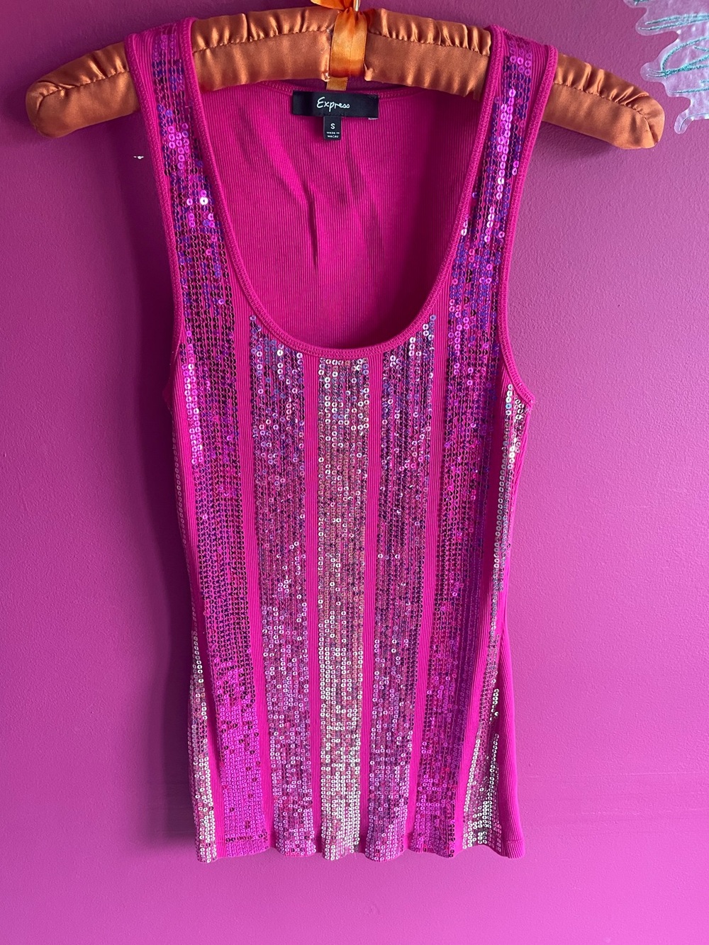 ✨💗Express Hot Pink Sequin Tank Top